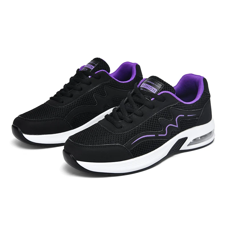 Women Air Cushion Shock Absorption Running Shoes Breathable Anti-slip Lightweight Outdoor Gym Fitness Casual Daily Wear Sneakers