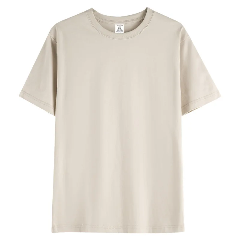 1pcs 230g Pure Cotton T-Shirt Summer Short Sleeve Tees Comfort Fashion Solid Couple’s Tops Boys Girls Casual Round Neck T Shirts