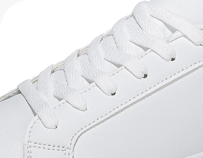 Business Casual Men’s Shoes Soft Women Shoes Comfortable Casual PU Leather Shoes for Men Autumn Solid White Men Sneakers