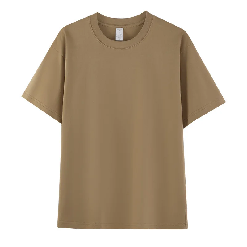 1pcs 230g Pure Cotton T-Shirt Summer Short Sleeve Tees Comfort Fashion Solid Couple’s Tops Boys Girls Casual Round Neck T Shirts