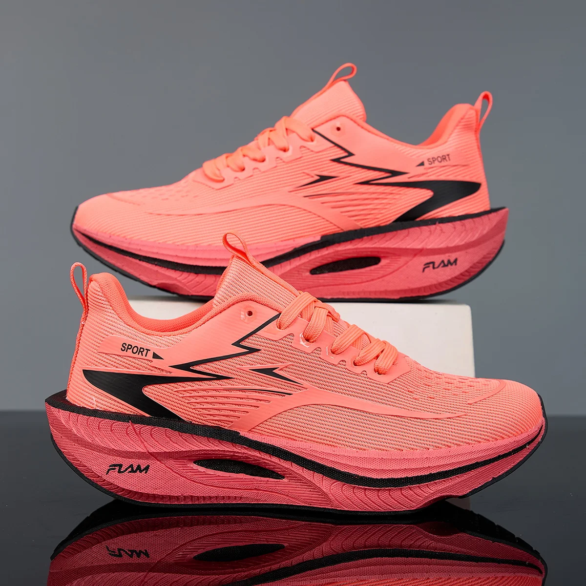 Men Sports Running Shoes Casual Marathon Breathable Lightweight Women’s Comfortable Athletic Nonskid Walking Sneakers Outdoors
