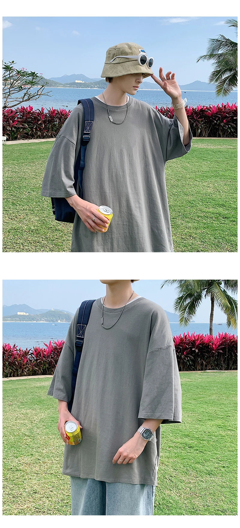 Oversized Summer Short Sleeve Men’s T Shirt New Fashion Solid Loose O-Neck T Shirts Mens Cotton Hip Hop Streetwear Top Tees 5XL
