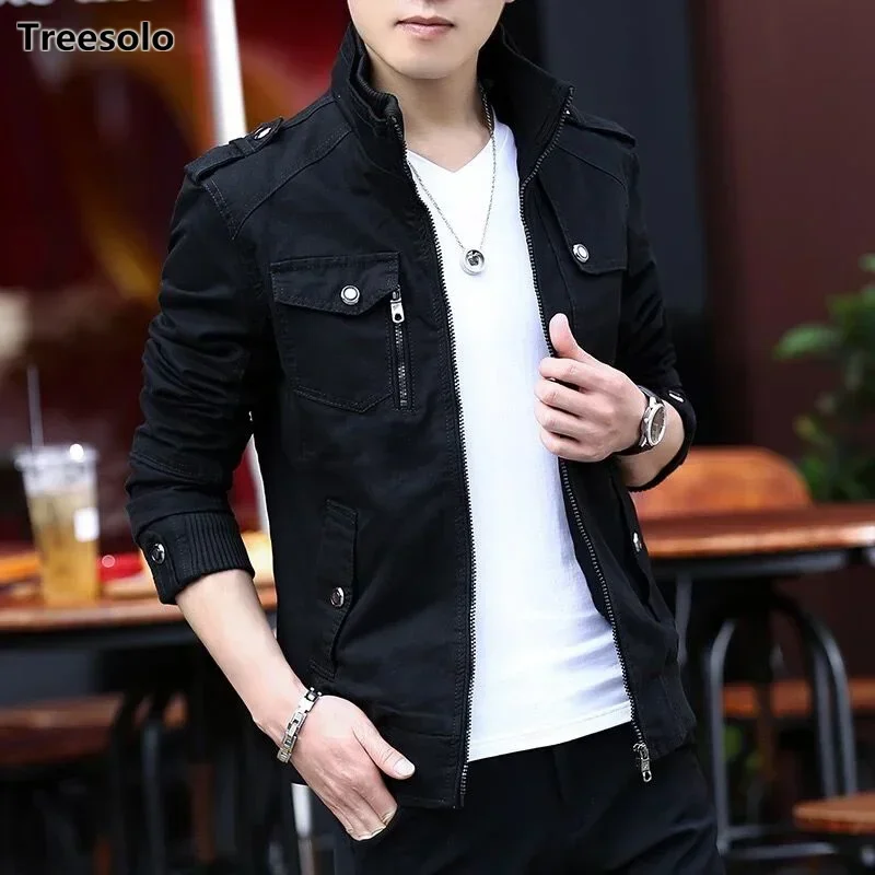 kf S0d62cd4fa3db44d89d16020d00cabf7cc.webp mens cargo jackets New Fashion bomber jacket mens wear simple British style Warm Windproof Jacket and coat baseball jacket male