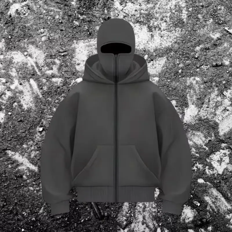 kf S125d3afe19724deb922de64b7fa2afe6C.webp Sweatshirt with Hooded Face Mask Zipper Design Men Balaclava Zip Hoodie Autumn Winter Warm Sports Jacket Outdoor Activities