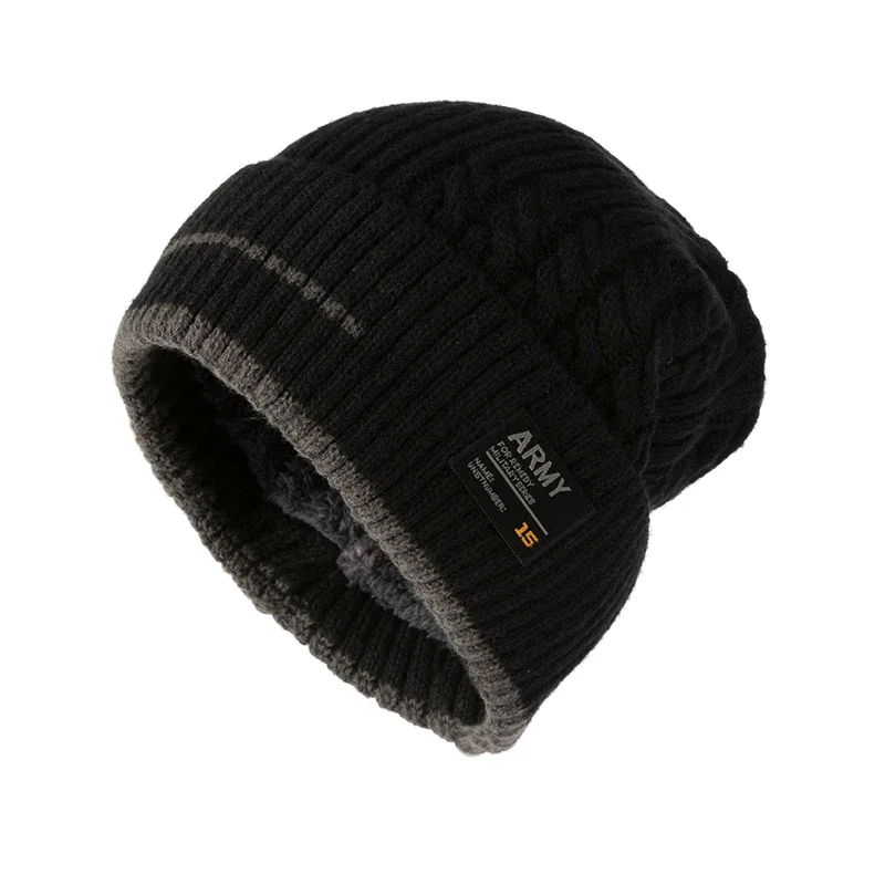 Unisex Winter Beanie Hat for Men Knitted Hat Cycling Caps Beanie Women Thick Bonnet Hats Skullies Warm Sports Hats
