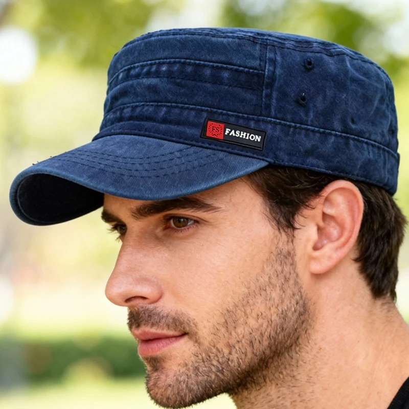 1pc Spring and Autumn Flat Top for Men and Women Soft Top Baseball Caps with FS Label, Outdoor Fishing Sunshade,Daily Use