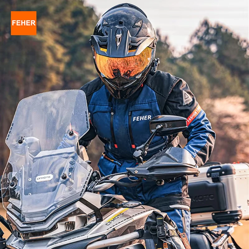 kf S72e130b0887441baaca3ec48a1daff90q.webp FEHER All Season Motorcycle Rally Suit Man Waterproof Riding Jacket Set 3 Layers Built-in CE Protection for Long-distance Travel
