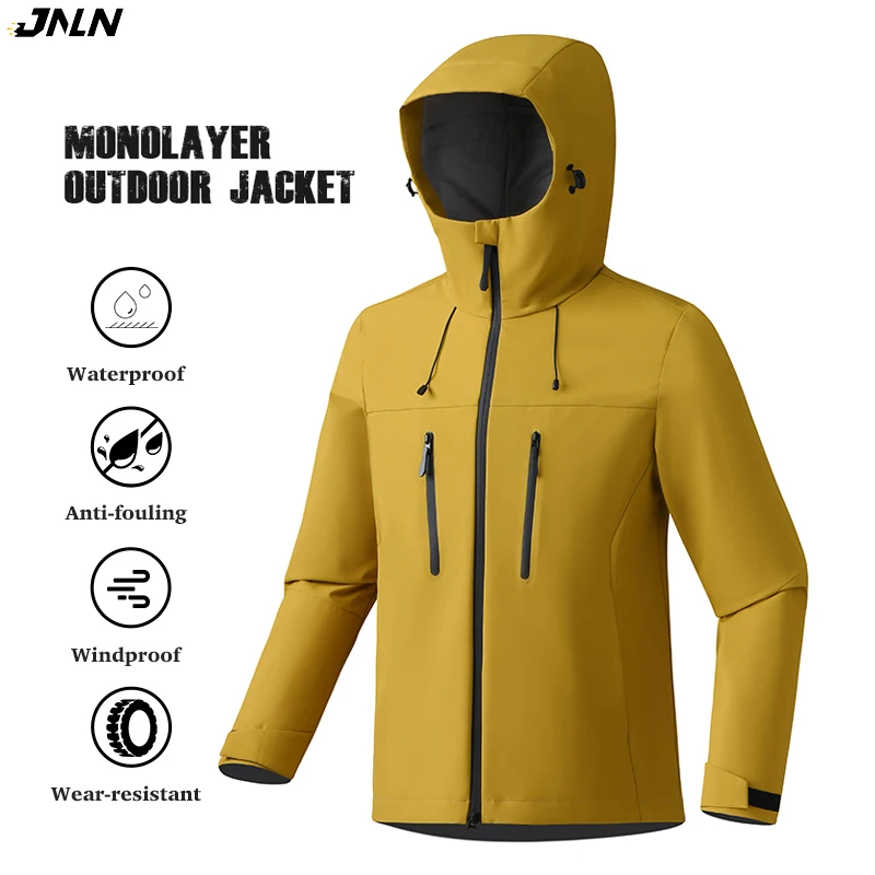 kf S7887808932ca47a7a899f405bf6f59c3q.webp JNLN Women Men Waterproof Jacket Hiking Camping Trekking Windbreaker Unisex Outdoor Sporty Rain Coat Hooded Climbing Clothes