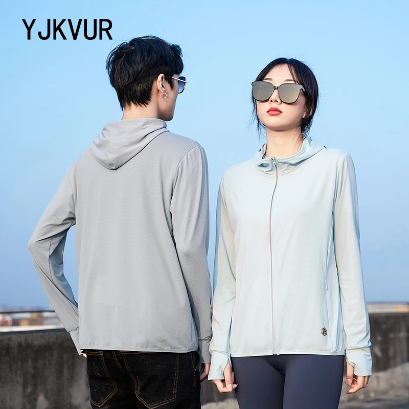 kf S794015b6fb694de5bdf3ce5285403309P.webp YJKVUR Unisex Summer New UPF 50+ UV Sun Protection Hoodie Jacket Men Women Lightweight Hiking Outdoor Long Sleeve Sun Shirt Coat