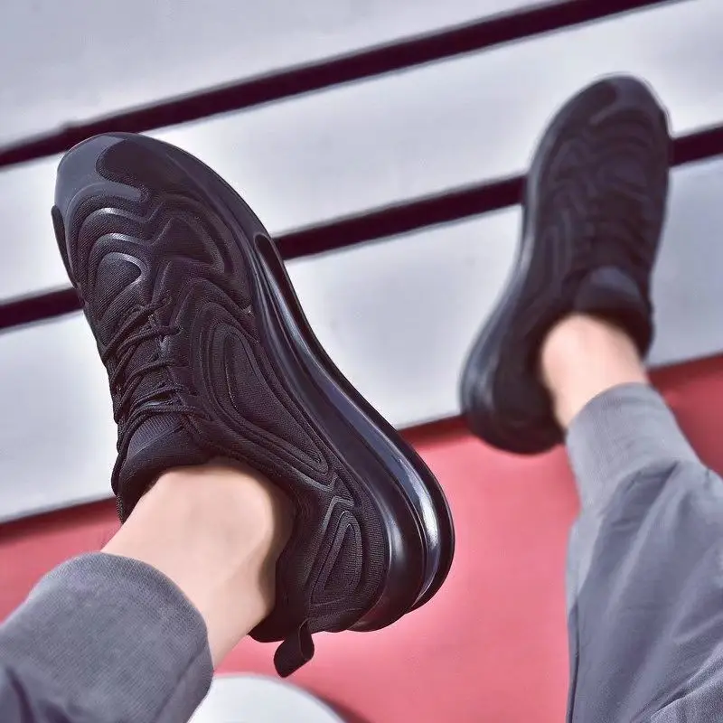 Air Cushion Casual Sneakers Men’s Mesh Low-Top Trendy Platform Running Shoes