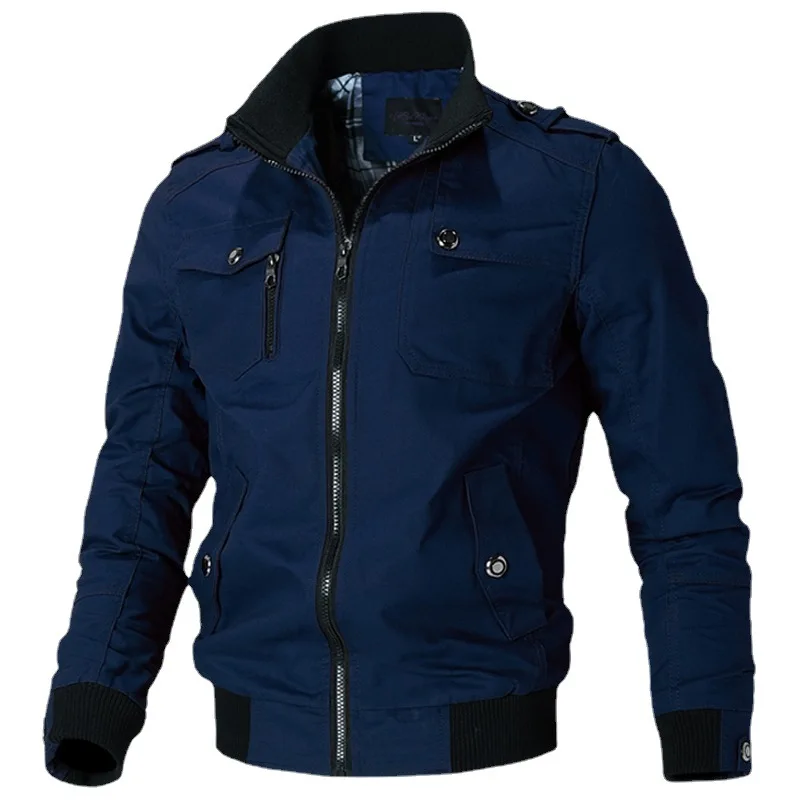 kf S8b65150050c04b4b81b8c2d84d69920aZ.webp Bomber Jacket Men Fashion Casual Windbreaker Jacket Coat Men 2023 Spring Autumn New Hot Outwear Stand Slim Military Jacket Mens