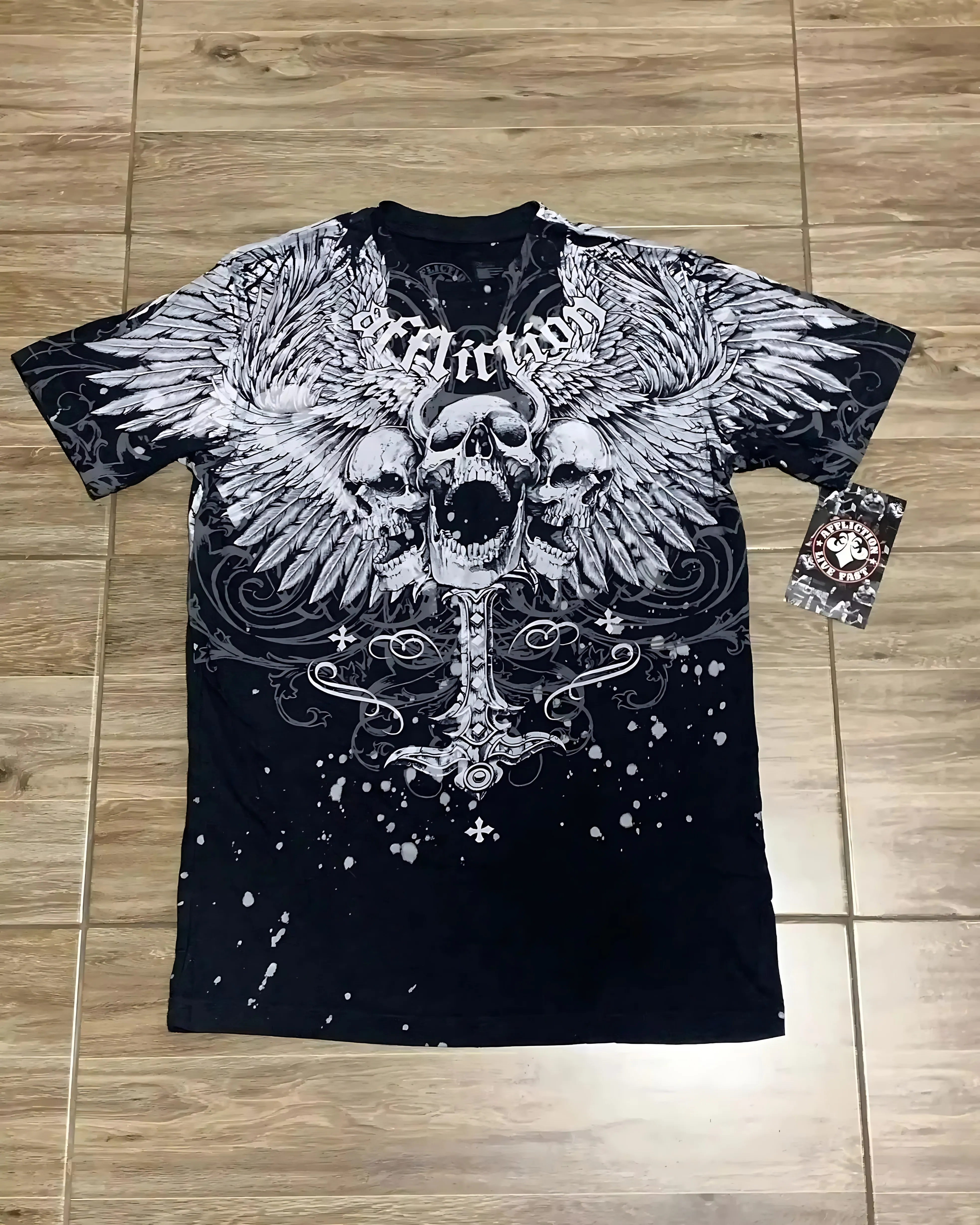 kf S91ccc8caad074168941e4ae840c49a80d.webp The 2025 summer new men’s T-shirt features outdoor street fashion casual comfort breathability and 3D skull pattern printing