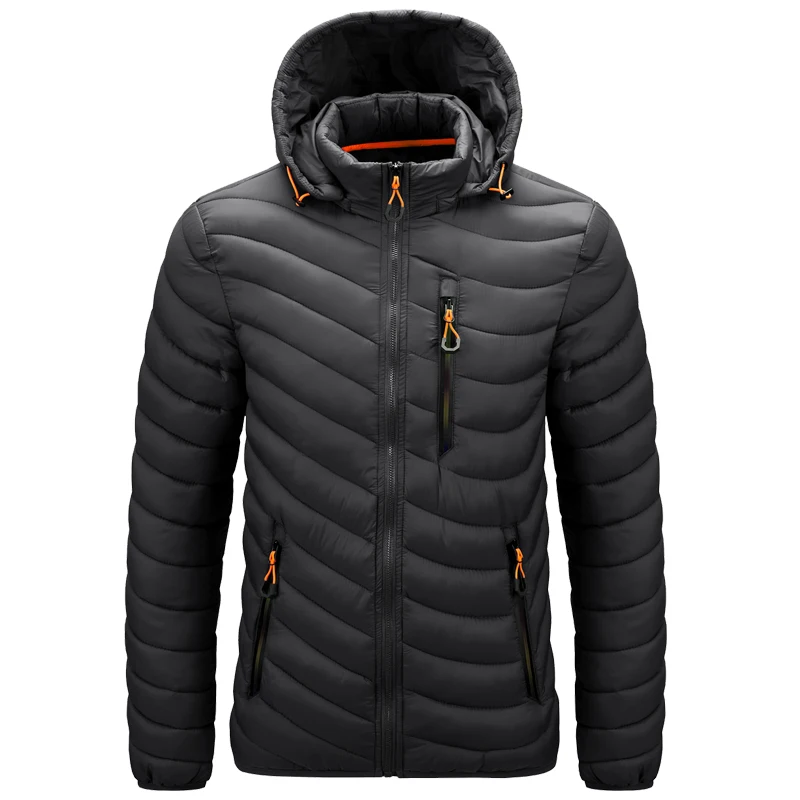 kf S92879cef745740f890c395244b9c1ca4a.webp Mens Lightweight Outdoor Puffer Jacket Hooded Insulated Thermal Puffy Winter Heated Running Travle Casual Cotton Outdoor Coat
