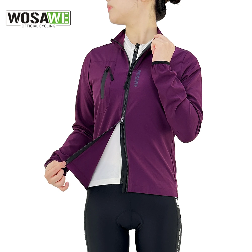 WOSAWE Women’s Cycling Jacket Waterproof Windbreaker Cycling Clothing Women Road Bike Jacket Sport Bicycle Coat
