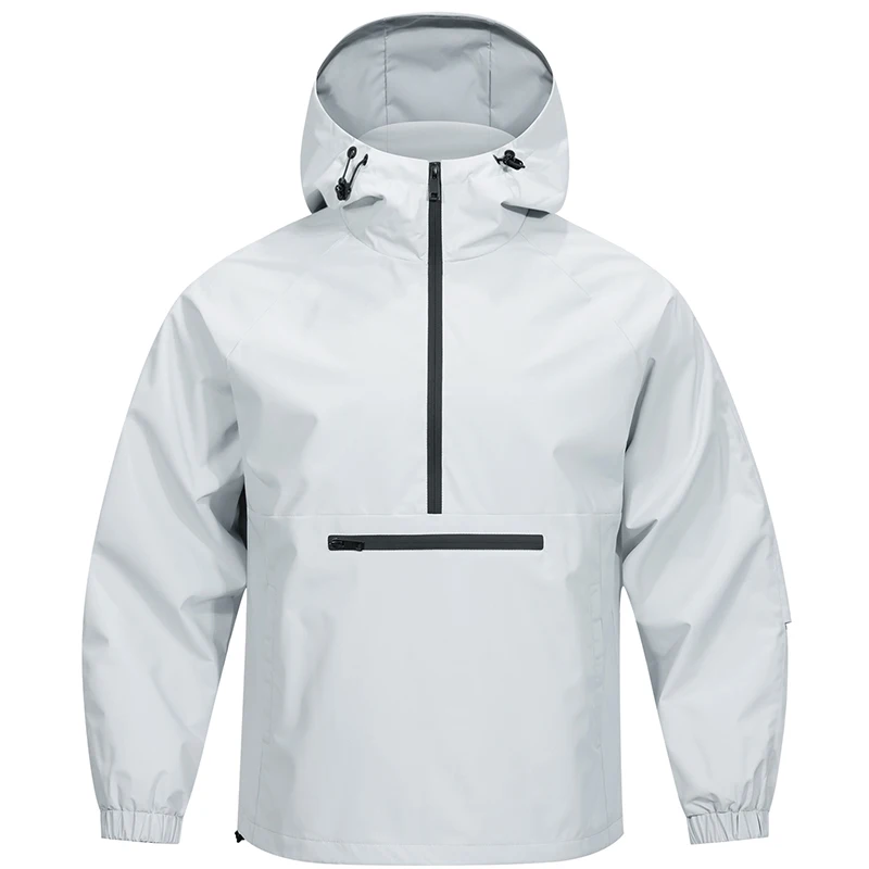 kf S9ca8abf727904bbc8fce169b984c4708w.webp Men’s hooded jacket spring and autumn hoodie American street fashion pullover outdoor sports style half neck windbreaker