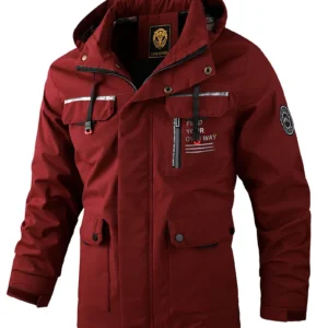 Fashion Men’s Casual Windbreaker Jackets Hooded Jacket Man Waterproof Outdoor Soft Shell Winter Coat Clothing Warm Fleece Thick