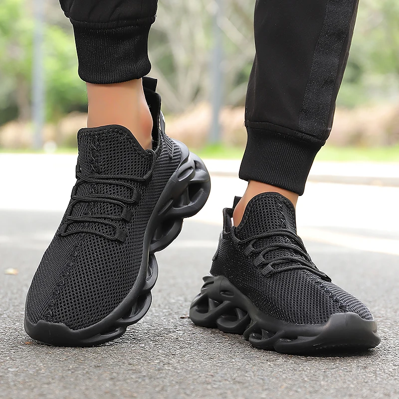 kf Sa73e58a6ff2241d9bad60c12ced350aba.webp Summer Men Casual Sports Running Shoes Breathable Lightweight Sneakers Outdoor Mesh Black Athletic Jogging Tennis Walking Shoe