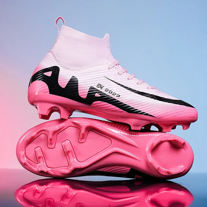 kf Sa8ef8e0a49064799a4c1d4e2a1e9daf9F.webp Fashion Pink Soccer Boots Men Professional Lightweight Sock Men’s Football Shoe Outdoor Non-slip Original Football Boot Sneakers