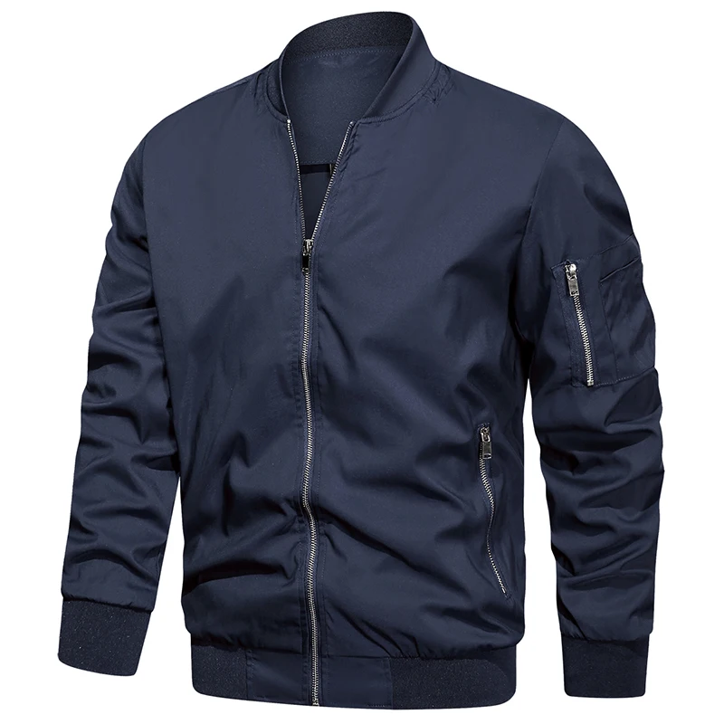 kf Sb52500ecc26945968ae42672970ee9d3H.webp Men’s Lightweight Bomber Jacket Autumn Casual Pilot Varsity Baseball Coat Fashion Outdoor Sport Track Jacket USA Size