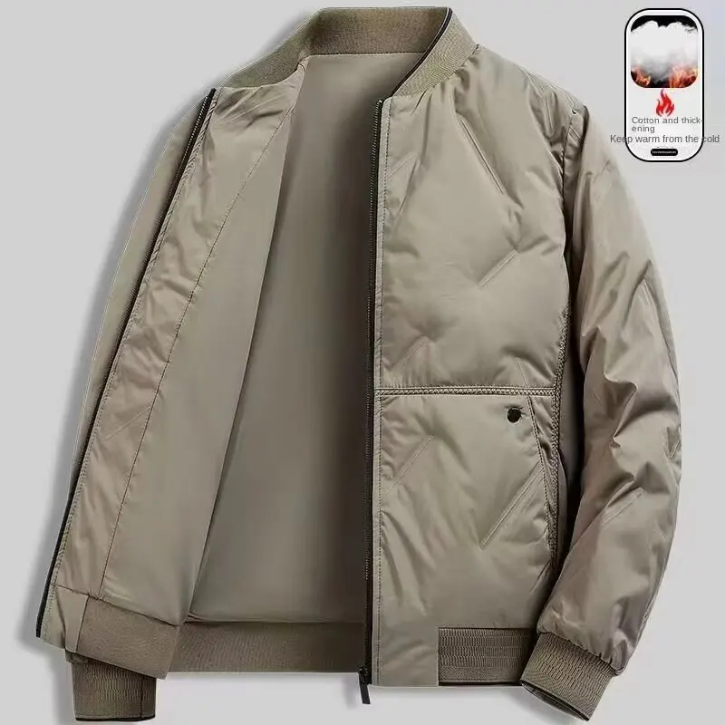 kf Sb6bbf0a8b7c64fba891cc7c665b137cdw.webp New autumn and winter baseball collar, men’s fashionable and versatile cotton jacket, outer warm cotton jacket, baseball jacket,