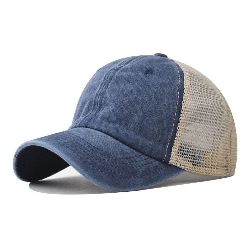 kf Sc861330106804f1595f03e93812344f20.webp Spring and summer mesh hats for men and women, thin, breathable, sun resistant, sun shading, beach worn baseball caps