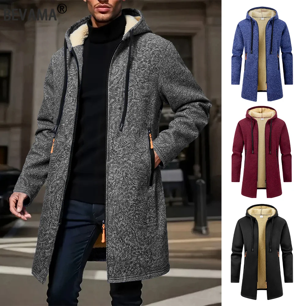 kf Scb98cab017e5404f835fb51fa26b6546d.webp Winter Men’s Thickened Jacket Hoodies Long Sleeve Sweatshirts Outdoor Warm Zipper Cardigan Streetwear Mens Oversize Jacket Coat