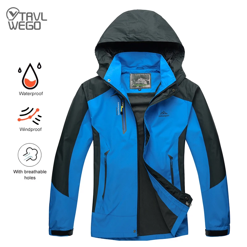 kf Scc6f8a3d079d493b9344800df592e51cL.webp TRVLWEGO Camping Hiking Jacket Men Autumn Outdoor Sports Coats Climbing Trekking Windbreaker Travel Waterproof Jackets Black