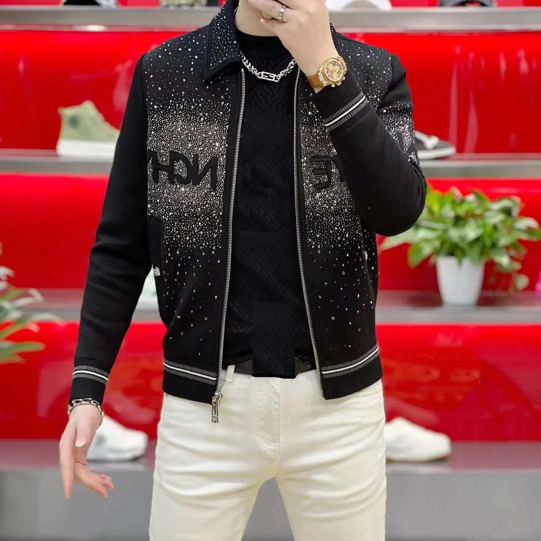kf Sddbb25b176d64e95b72f228a1bdd1fd5q.webp New Autumn Winter Y2K Hot Diamond Men’s Jackets Harajuku Trendy Coats Men’s Clothing Fashion Printed Male Clothes Black Outwears