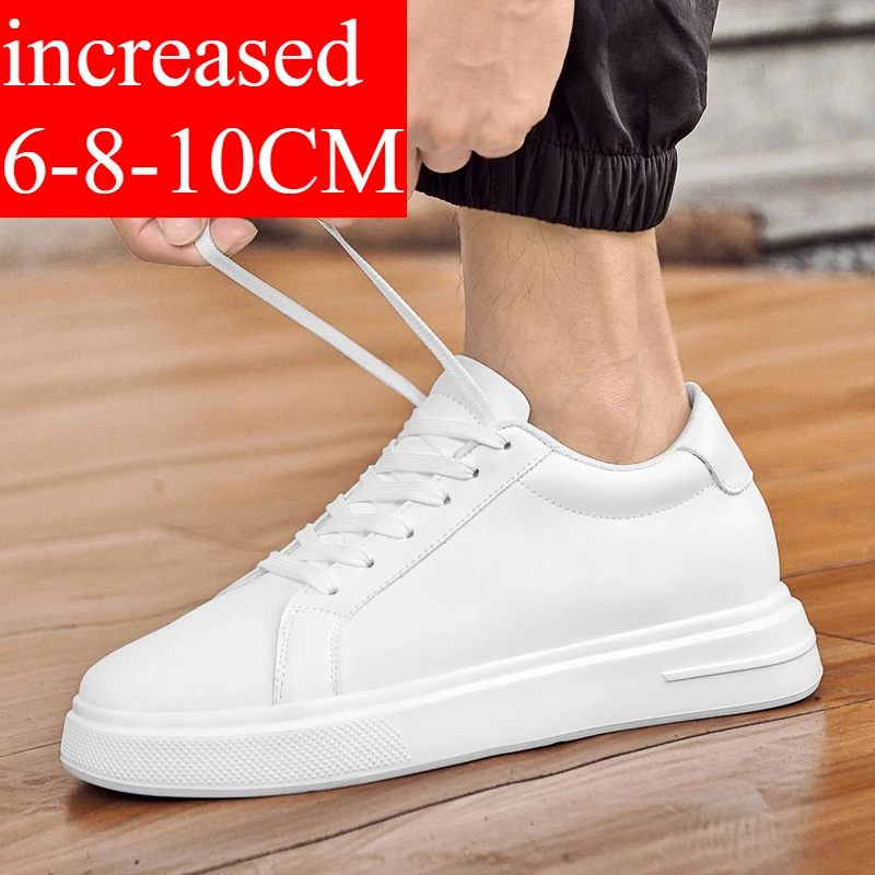 kf Se83f65c4efb94fe19864a32a58714b8aB.webp New Men’s Sneakers Elevator Shoes Heightening Height Increase Insole 6-10CM High Heels Shoes Leather Sport Shoes Men Shoes