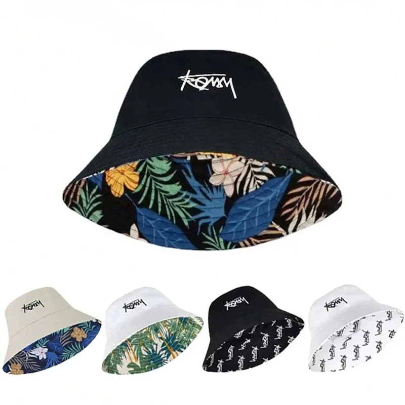 kf Seeb032b07f2843129483f001d996ab7dK.webp Embroidered printed fisherman hat for men and women, suitable for outdoor leisure activities, sun protection hat for all seasons